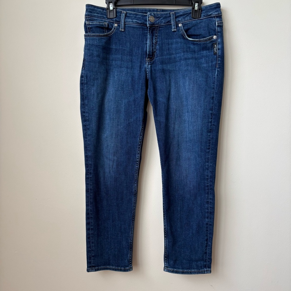 Silver Jeans Co Womens Suki Skinny Crop W31/L25 Medium Wash